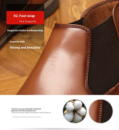 Botas de Cuero Estilo Británico Talla Grande para Hombre - Image 22