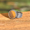 Anillo Vintage Acero Inoxidable Ojo de Tigre para Hombre