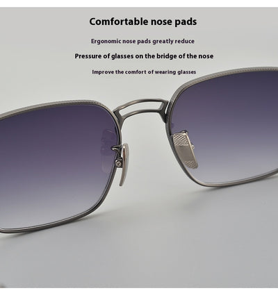 Gafas de Titanio Puro con Diseño Cuadrado Doble Varilla para Miopía Hombre - Image 12