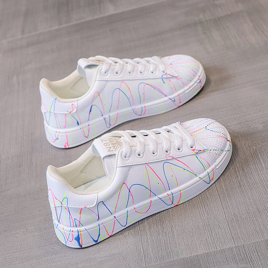 Zapatillas Blancas Luminosas con Diseño Estelar para Mujer - Image 11