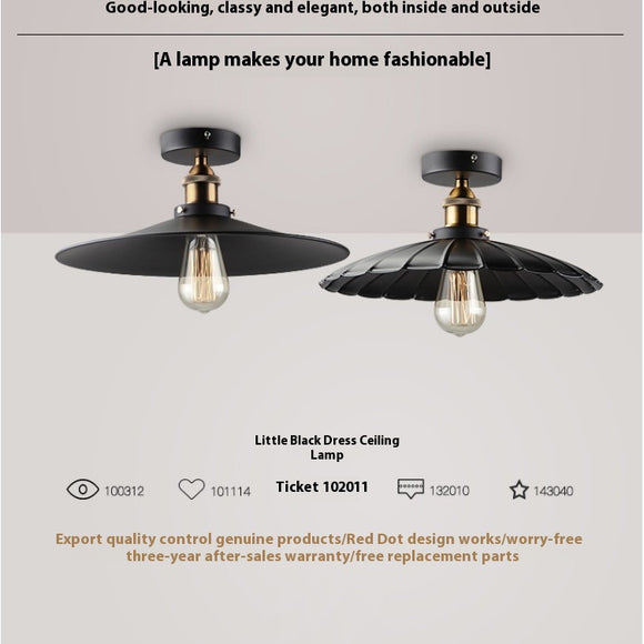Lámpara de Techo Industrial de Hierro - Luz Colgante Minimalista