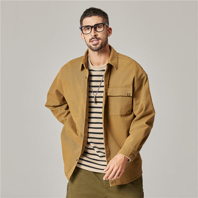 Chamarra Overol Retro Americana para Hombre en Algodón Pesado - Image 4