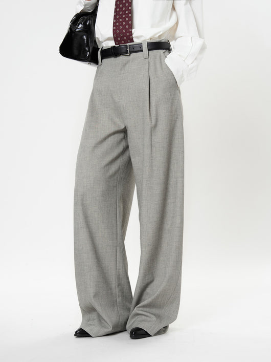 Pantalones Casuales Rectos con Corte Vertical y Acabado Liso - Image 12