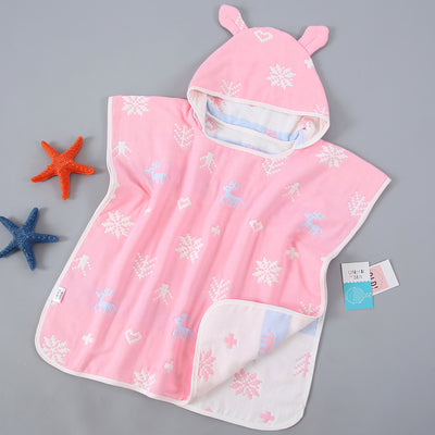 Capa de Baño Infantil con Capucha de Algodón Gasa Pura - Image 26