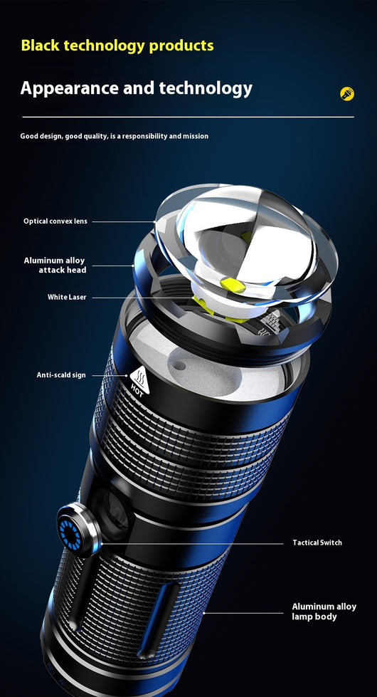 Linterna LED Recargable de Alto Rendimiento con Zoom y Control Remoto - Image 10