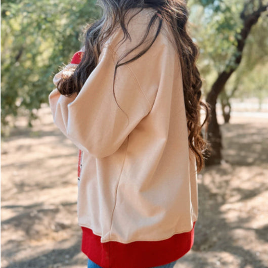 Sudadera Holgada con Detalles de Letras y Gráficos a Rayas - Image 15