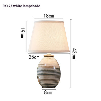 Lámpara de Mesa Minimalista Cerámica Moderna Chino para Dormitorio - Image 7