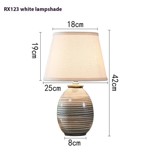 Lámpara de Mesa Minimalista Cerámica Moderna Chino para Dormitorio - Image 7
