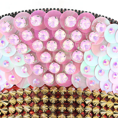 Gorra de Fiesta Rosa con Lentejuelas y Diamantes para Bodas y Eventos - Image 6