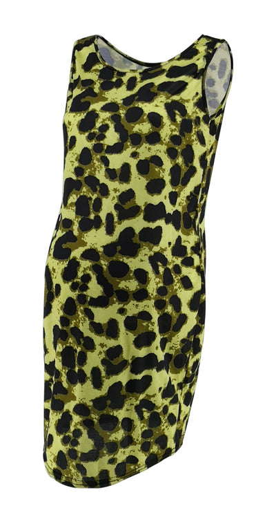 Vestido Premamá Estampado Leopardo sin Mangas para Verano - Image 8