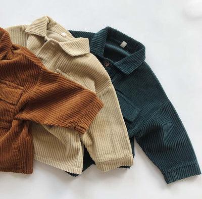 Cardigan Infantil Vintage en Pana Suelta y Cómoda - Image 3