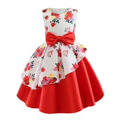 Vestido Infantil con Falda Irregular y Estampado - Disfraz con Moño - Image 15