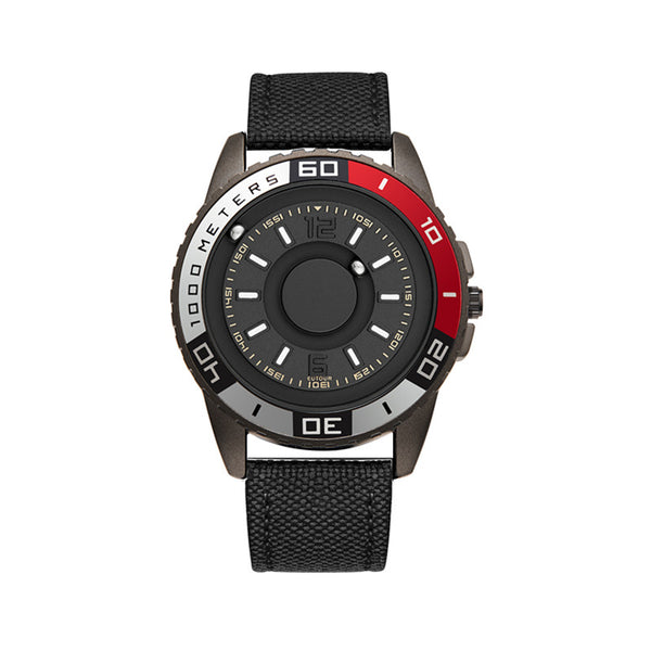 Reloj de Tecnología Magnética con Cuerpo Metálico Negro