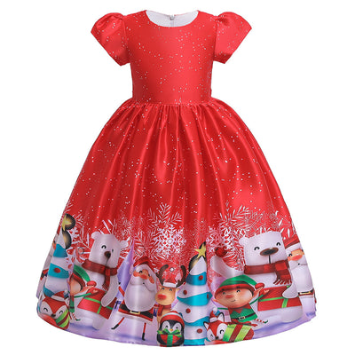 Vestido Largo Estampado Navideño - Image 3