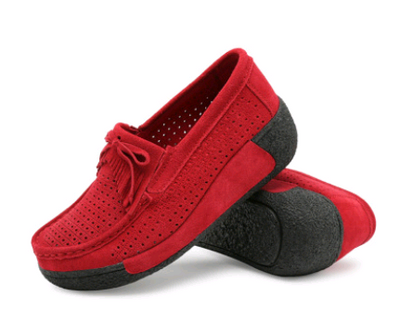 Zapatos Casuales de Cuero con Cordones y Suela Gruesa para Mujer - Image 33