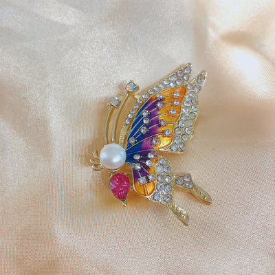 Broche Mariposa de Perla de Agua Dulce con Esmalte Pintado - Image 9