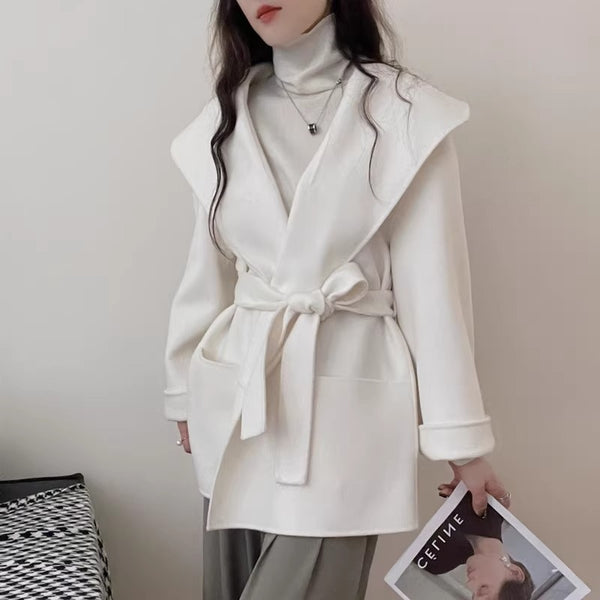 Abrigo de Lana Reversible Doble Faz para Otoño e Invierno - Cashmere Premium Talla Pequeña