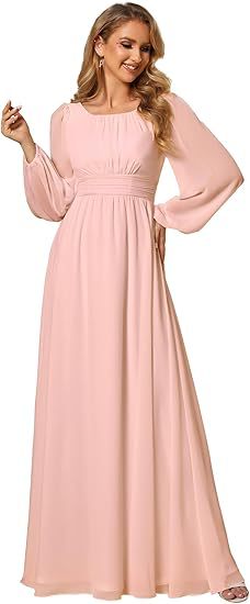 Vestido de Noche Largo en Gasa Elegante para Mujer - Image 34