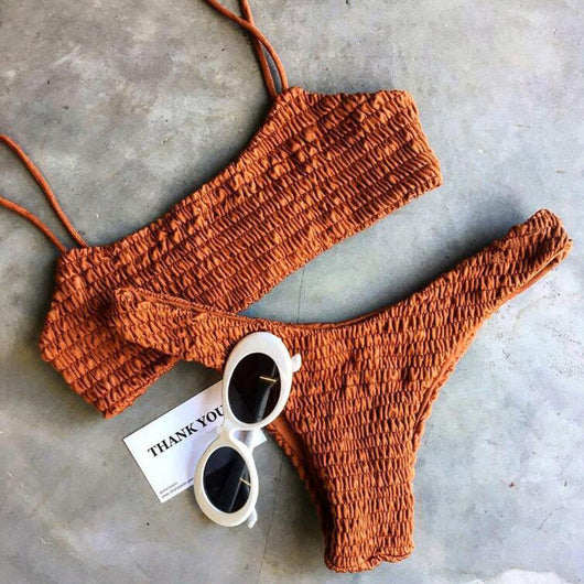 Bikini Triangular Plisado Sexy - Image 5