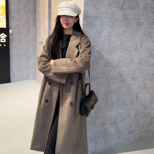 Abrigo de Lana Doble Botonadura Elegante para Otoño e Invierno - Image 4