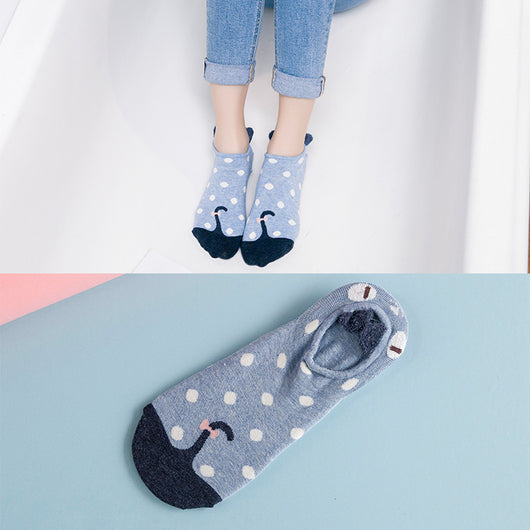 Calcetines de Algodón Estampados Adorables para Mujer - Image 14