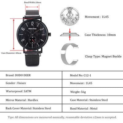 Reloj de Moda con Esfera de Madera y Diseño Dimple Unisex - Image 5