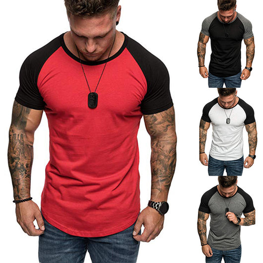 Playera Raglan Bloques de Color para Hombre