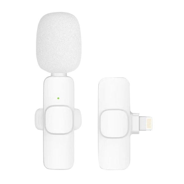 Micrófono Inalámbrico de Solapa Blanco - Clip Compacto para una Mano Libre