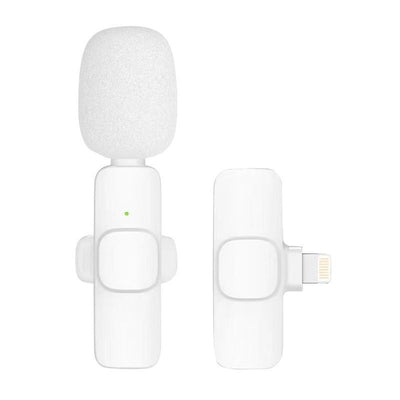 Micrófono Inalámbrico de Solapa Blanco - Clip Compacto para una Mano Libre - Image 2