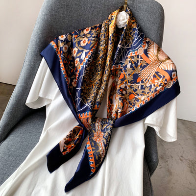 Pañuelo de Seda Grande Cuadrado para Mujer - Elegancia Atemporal - Image 17