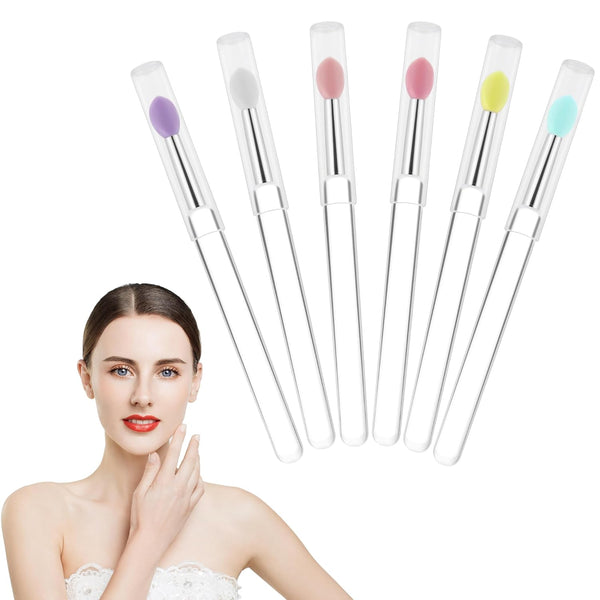 Set de 8 Brochas de Silicona Reutilizables para Labios - Aplicadores para Labial, Gloss, Bálsamo y Mascarilla
