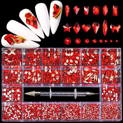 Set de Cristales y Strass para Uñas en Caja de 21 Compartimentos - Image 11