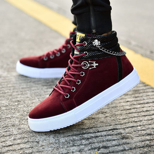 Zapatillas Altas de Lona con Cadena - Sneakers Casuales Versátiles - Image 11