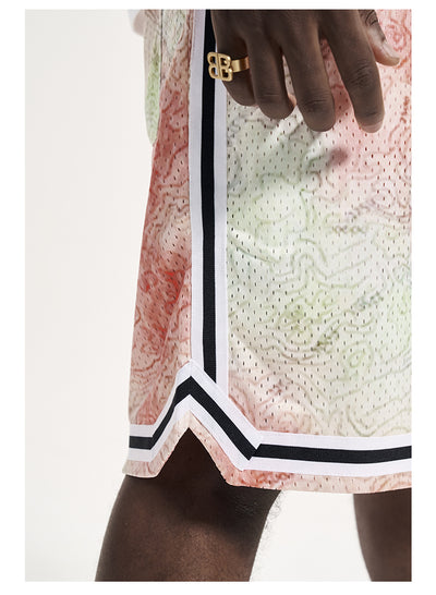 Shorts Hip Hop Degradado Holgados para Hombre - Estilo Urbano Verano - Image 8