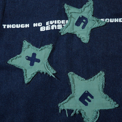 Camisa Denim con Bordado de Estrella de Cinco Puntas - Diseño Personalizado - Image 3