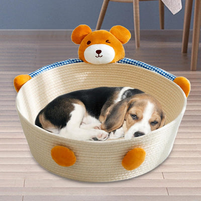 Cama Nido para Gatos de Cuerda de Algodón - Rascador Tejido para Gatos y Conejos - Image 10