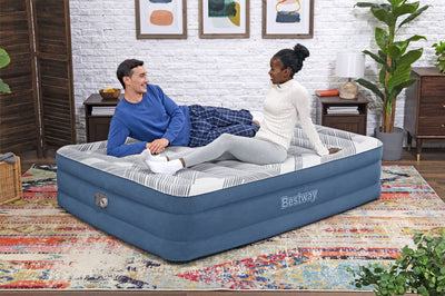 Colchón Inflable Doble con Flocado para Exterior y Hogar - Image 14