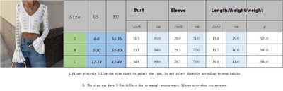 Blusa Corta Tejida con Mangas Acampanadas y Cortes Atrevidos - Image 7