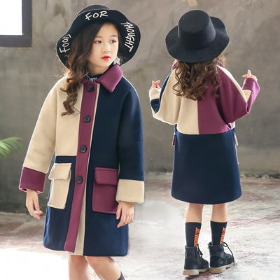 Abrigo de Lana para Niños Grandes Otoño-Invierno Coreano - Image 3