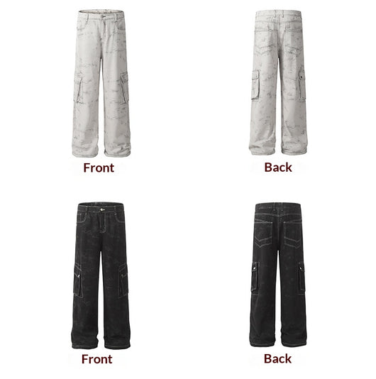 Pantalones Largos Hombre Estilo Retro Americano para Otoño Invierno - Image 10