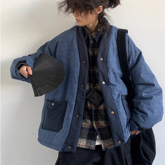 Abrigo Vintage Acolchado de Algodón para Hombre - Corte Relajado