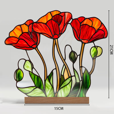 Adornos Decorativos Acrílicos con Efecto Cristal - Flores y Paisajes - Image 49
