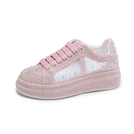 Zapatillas Blancas de Suela Gruesa y Brillantes - Image 2