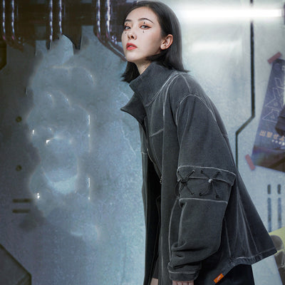 Chaqueta Street Funcional Oversize Desgastada Dark Punk - Image 5