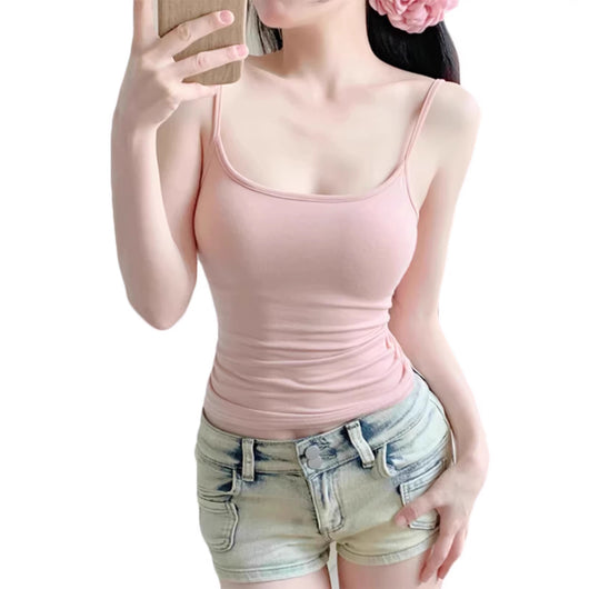 Camiseta Ajustada de Algodón 100% para Mujer - Colores Sólidos - Image 5
