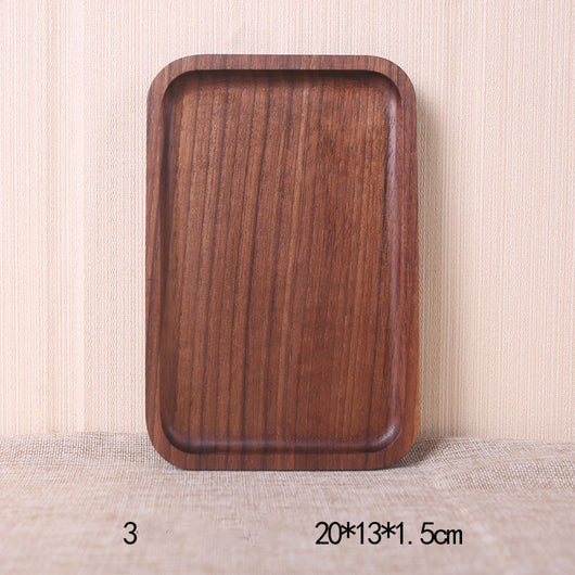 Plato Rectangular de Nogal Negro Estilo Japonés - Image 7