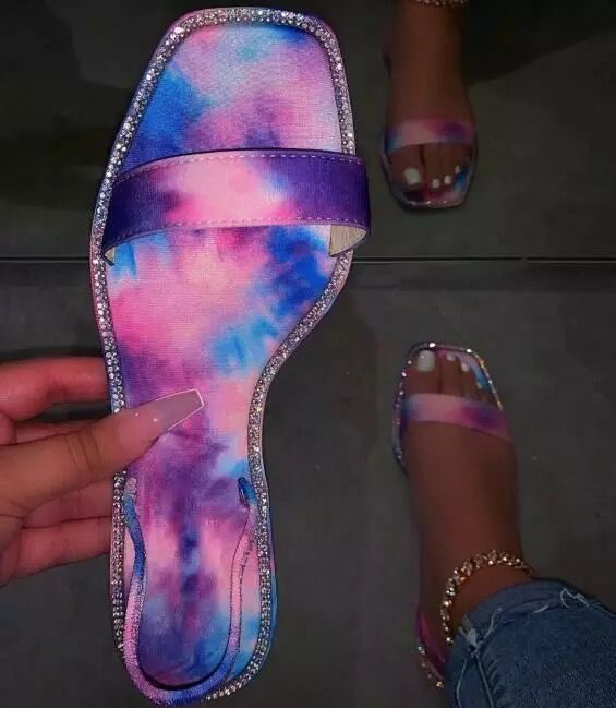 Sandalias Planas Floreadas para Mujer