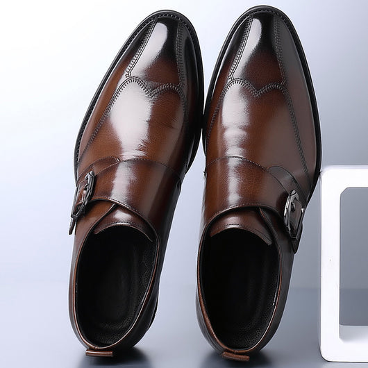 Zapatos de Cuero Casuales para Hombre con Hebilla y Bordado Termocrómico - Image 4