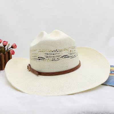 Sombrero Vaquero Tejido a Mano Impermeable Protección Solar Playa - Image 15