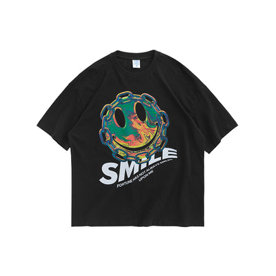 Playera de Manga Corta con Estampado Smiley para Hombre - Image 14